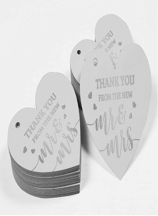 Inkdotpot Silver Foil Paper Hang Tag Thank You from The New Wedding Favor Tag 100 Pieces - Image 4